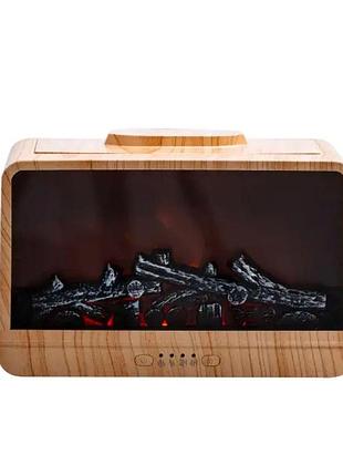 Зволожувач повітря камін 300 мл коричневий hpln001br