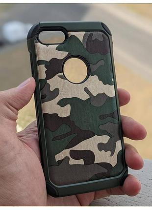 Чехол для iphone 7 | 8 противоударный бампер military камуфляж