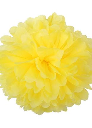 Паперові помпони з тишею 35 см, арт. ром-35 жовтий