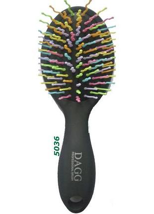 Расчёска для волос массажная кривые зубья dagg