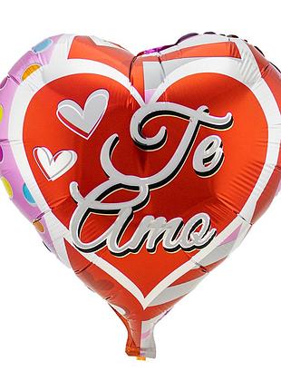 Кулька 45см серце з принтом 13135 (1шт)