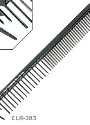 Гребешок для волос карбоновый антистатический крупно-мелкозубый christian