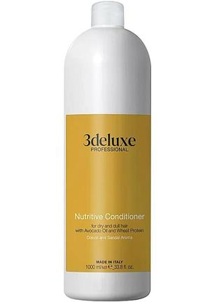 Питательный кондиционер 3deluxe для сухих и ослабленных волос nutritive conditioner for dry and dull hair 1000 мл
