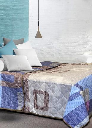 Покрывало полиэстер 140х210 цветные узоры