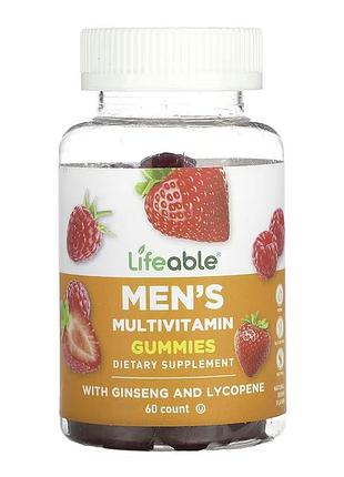 Men's multivitamin lifeable, мутивитаминный комплекс для мужчин, 60 жевательных конфет