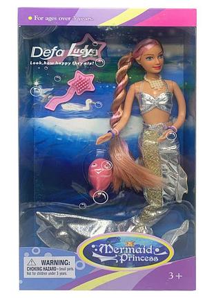 Кукла defa 20983 русалка серебряный