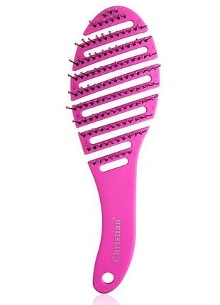 Щетка для быстрой сушки волос подвижная christian продувная изогнутая