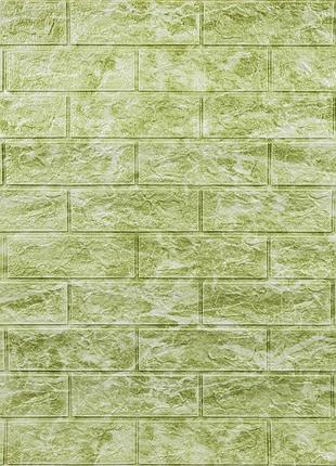 Декоративная 3d панель самоклейка под кирпич deep green 700х770х5мм (069) sw-00000171