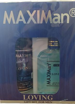 Набор maximan loving ( туалетная вода 100 мл + дезодорант 150 мл )