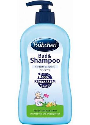 Bubchen bad & shampoo 400ml бюбхен 400мл гель + шампунь для купання немовлят з дозатором