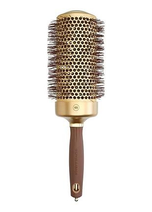Брашинг olivia garden expert blowout speed wavy bristles gold&brown 65 мм