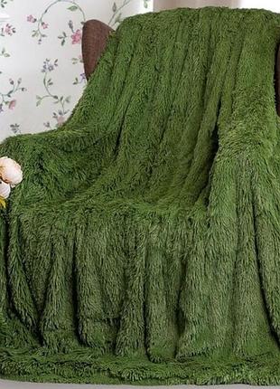 Плед евро koloco "травка" 220 х 240 см (37151) зеленый