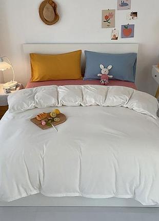 Постельное белье colorful no 7 ранфорс meriset - семейный на резинке двуспальный
