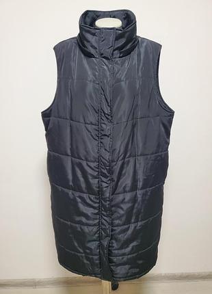 Красивая брендовая стеганая безрукавка длинная