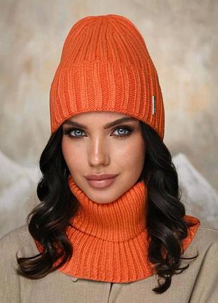 Комплект шапка і снуд, повний фліс,шапка на флісі,баф і шапка