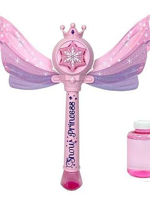 Аппарат для мыльных пузырей палочка феи с пузырьками princess bubble 8603