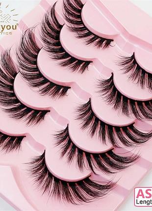 Набор накладных ресниц 5 пар asp02