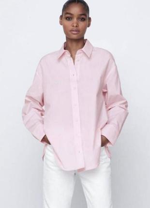 Сорочка вільного крою рожевого кольору
