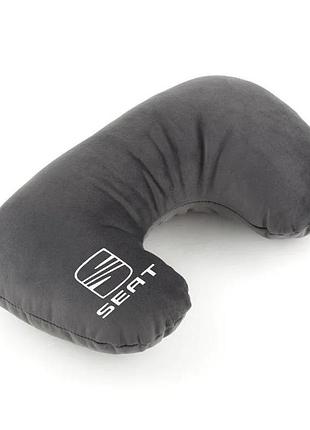 Подушка подголовник seat серый