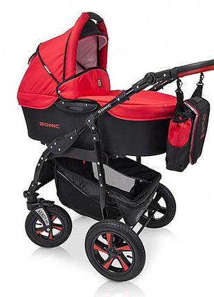 Коляска 3 в 1 verdi sonic 01, червоний