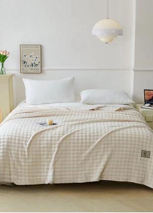 Плед евро koloco "кролик" 220 х 240 см (39572) айвори