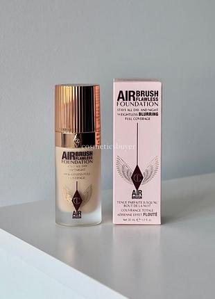 Щільна матова тональна основа тональний крем тоналка шарлотта 2n airbrush flawless blurring & matte full coverage foundation