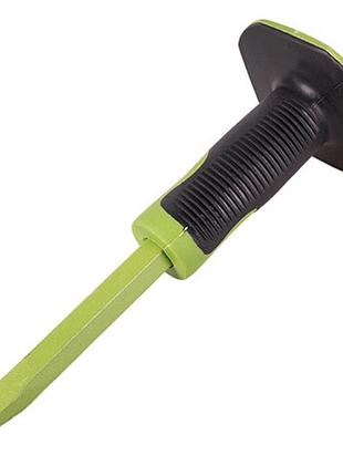 Зубило для каменю пікоподібне 250х16мм із захисною рукояткою alloid