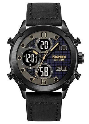 Skmei 1975lbkbk black-black leather.