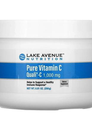 Lake avenue nutrition, quali-c, чистий вітамін с у порошку, 1000 мг, 250 г (8,81 унції)