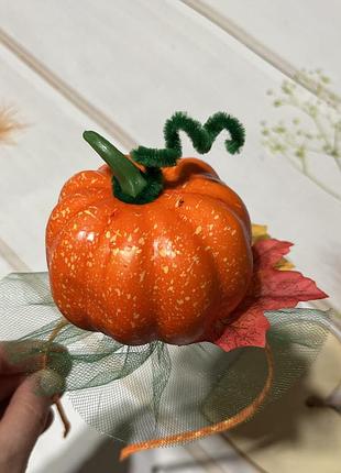 Ободок для волосся гарбузик, обруч гарбуз, хелловін