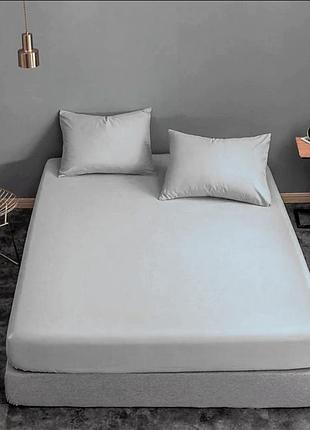Набор простынь на резинке 120х200х20см +наволочки 70х70 2шт бязь тм ярослав №8 серый