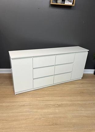 Большой комод с 6 ящиками и 2 тумбочками мебель для спальни/гостиной белый элит