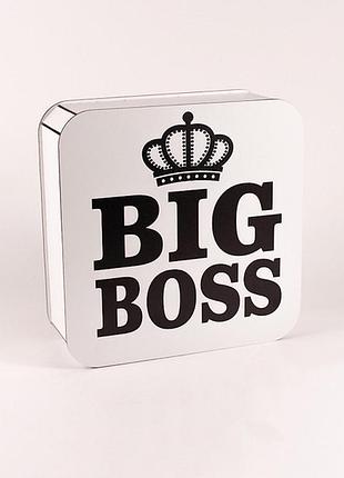 Подарочная коробка белая "big boss" корона