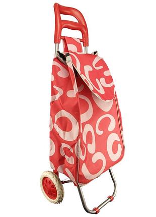 Тачка сумка с колесиками a-plus тележка (307 с) красный с узорами
