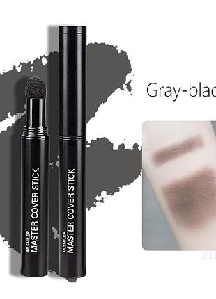 Тонирующий карандаш mlsmile для коррекции линии роста волос серо-чёрный 04