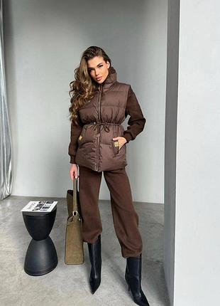 Теплый костюм тройка