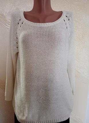 Белая кофточка-паутинка, размер м