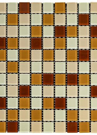 Мозаїка з декоративного скла 298х298х4,5мм коричнева sw-00002363