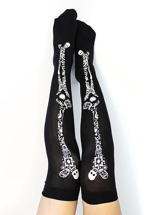 Чулки хэллоуин санта муэрте кости скелет