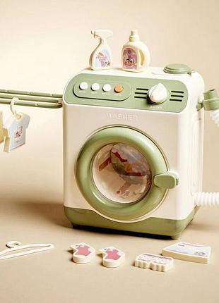 Детская игрушечная стиральная машинка заливается вода, музыка, звуки, подсветка