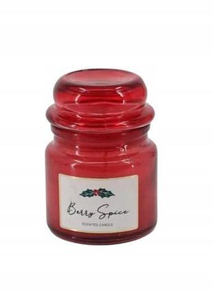 Ароматическая свеча livarno home «berry spice» в стекле, 5,5 x 8,5 см