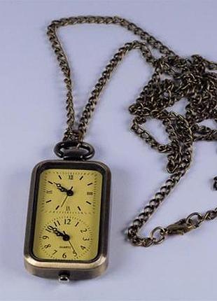 Кольє-ланцюжок з годинником "подвійний час".