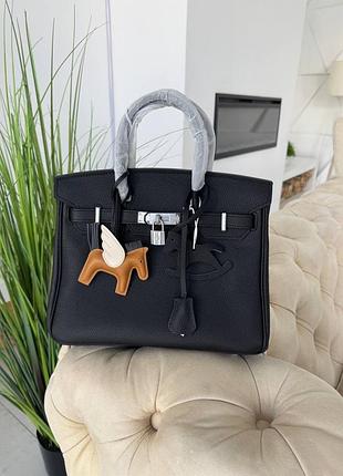 Hermes birkin сумка жіноча з натуральної шкіри, чорна стильна, сумки гермес