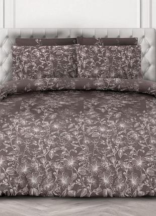 Постільна білизна перкаль гібіскус шоколад