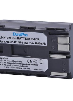 Аккумулятор durapro, для камер canon, емкость 1800mah, bp-511