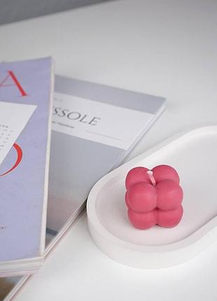 Соевая свеча мини куб с эфирными аромамаслами 4х4см сotton