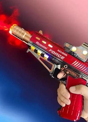Уцінка іграшковий електричний звуковий пістолет з підсвічуванням та паром