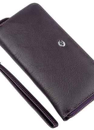 Оригинальный женский клатч st leather 18932 фиолетовый