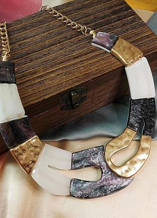 Чокер кольє широкий акцентний