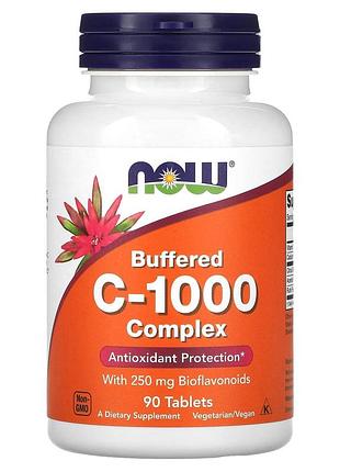 Витамин с комплекс, buffered c-1000 complex, now foods, буферизированный, 90 таблеток